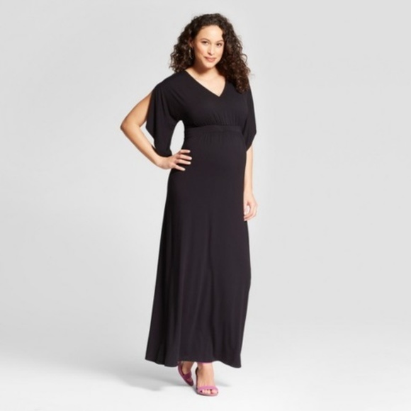 Isabel Maternity by Ingrid & Isabel Dresses & Skirts - Isabel Maternity Black Knit Kimono Sleeve Dress Sm